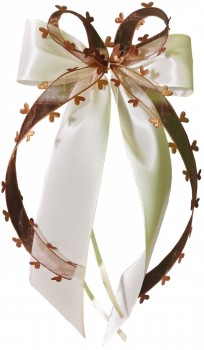 Antennenschleifen " Aurelia " zur Hochzeit im 10er Set SCH0107 - creme, braun