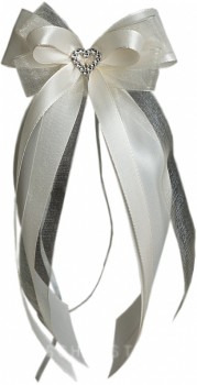 Antennenschleifen " Angie " zur Hochzeit SCH0118 im 10er Set - ivory, creme, champagner