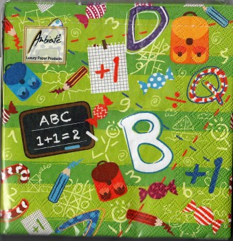 20 Servietten Einschulung, ABC-Schützen, Schule SV0060