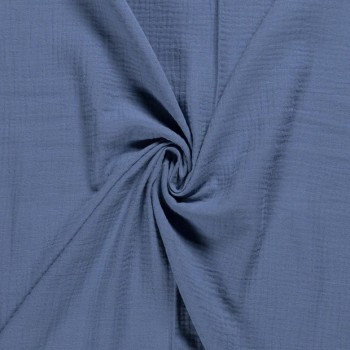 Vermietung von Musselin Stoff Tischläufer ca. 300 cm x 40 cm - Farbe indigo, taubenblau / 5,50 €