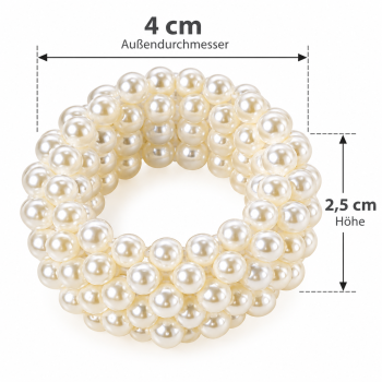 Preview: Perlen-Serviettenring – elegant & romantisch | Serviettenring zur Miete / 0,50 €