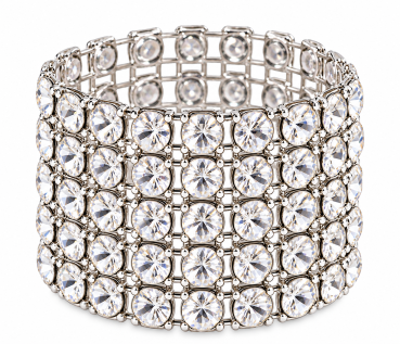 Strass-Serviettenring Silber mieten – glamouröse Tischdeko für Hochzeit & Event | 0,40 €