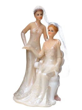 Tortenfigur Tortenaufsatz zur Hochzeit Homo Brautpaar 14 cm TA0016 Frauen