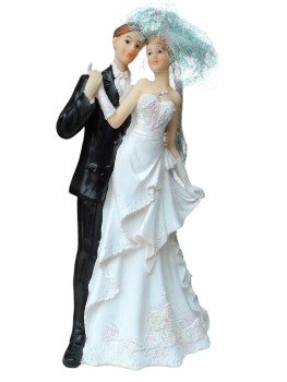 Tortenfigur Tortenaufsatz zur Hochzeit Brautpaar 26 cm TA0020