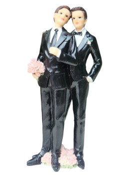 Tortenaufsatz Hochzeit Brautpaar Männer 21 cm Tortendeko Tortendekoration TA0021