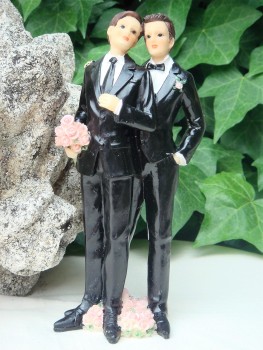 Tortenaufsatz Hochzeit Brautpaar Männer 21 cm Tortendeko Tortendekoration TA0021