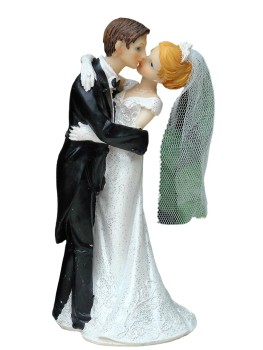 Tortenfigur Tortenaufsatz zur Hochzeit Brautpaar 18 cm TA0047