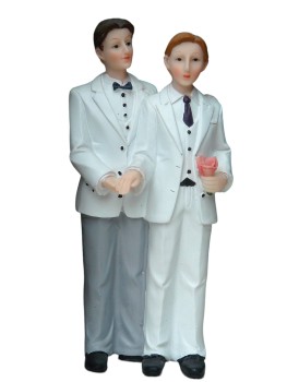 Tortenfigur Tortenaufsatz zur Hochzeit Homo Brautpaar 14,5 cm TA0049 Männer