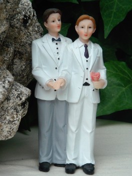 Tortenfigur Tortenaufsatz zur Hochzeit Homo Brautpaar 14,5 cm TA0049 Männer