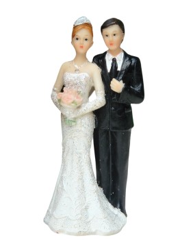 Tortenfigur Tortenaufsatz zur Hochzeit Brautpaar 11 cm TA0058