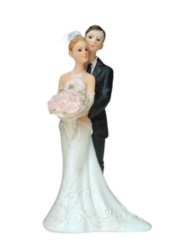 Tortendeko Tortenfigur Tortenaufsatz zur Hochzeit Brautpaar 12,5 cm TA0086