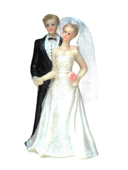 Tortendeko Tortenfigur Tortenaufsatz zur Hochzeit Brautpaar 12 cm TA0088