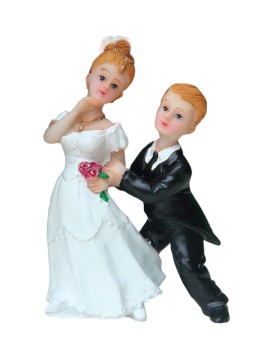 Tortendeko Tortenfigur Tortenaufsatz zur Hochzeit Brautpaar 10 cm TA0093