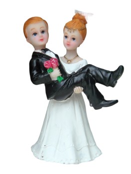 Tortendeko Tortenfigur Tortenaufsatz zur Hochzeit Brautpaar 9 cm TA0094