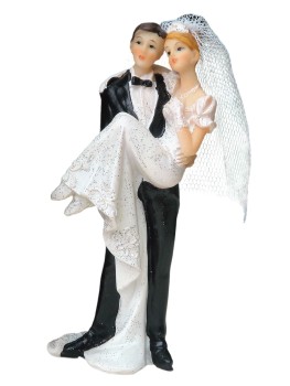 Tortendeko Tortenfigur Tortenaufsatz zur Hochzeit Brautpaar 13 cm TA0096