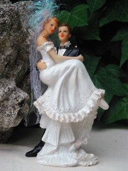 Tortendeko Tortenfigur Tortenaufsatz zur Hochzeit Brautpaar 18 cm TA0100