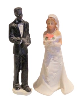 Tortenfigur Tortenaufsatz zur Hochzeit Brautpaar 11,5 cm TA0123