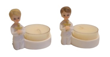 Tortendeko Tortenaufsatz Tortenfigur zur Kommunion Junge 6 cm TA0128 Teelicht