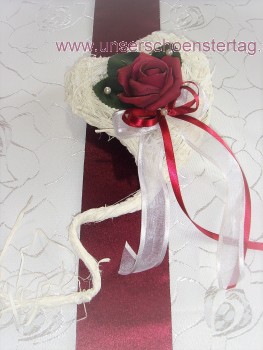 Tischdekoration für ca. 60 Pers. bordeaux zur Hochzeit Tischdeko TD0001