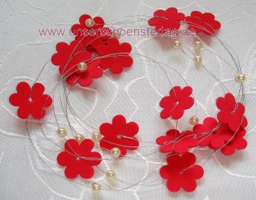 Tischdekoration zur Hochzeit Verlobung Kommunion Tischdeko TD0052 ( 2 - rote Blume )