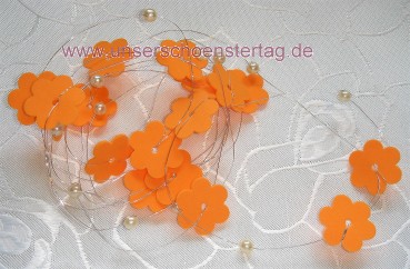 Tischdekoration zur Hochzeit Verlobung Kommunion Tischdeko TD0052 ( 3 - orange Blume )