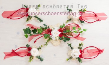 5-tlg. Tischdekoration rot zur Hochzeit Taufe Tischdeko TD0062 (3)