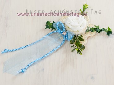 6 x Aufleger Tischdekoration hellblau zur Hochzeit Taufe Tischdeko TD0064 (4)