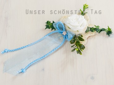 5-tlg. Tischdekoration hellblau zur Hochzeit Taufe Tischdeko TD0062 (4)