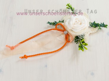 6 x Aufleger Tischdekoration aprikot orange zur Hochzeit Taufe Tischdeko TD0064 (6)