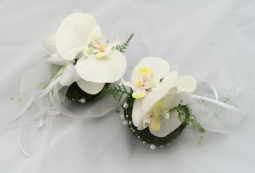 Tischdekoration 2 x Mooskugel Orchidee zur Hochzeit Tischdeko TD0102