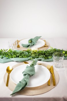 Vermietung von Platzsets creme, rund, Durchmesser: 38 cm, 1,00 EUR / Stück