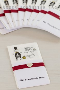 10 Taschentücher Freudentränen Hochzeit TT0003