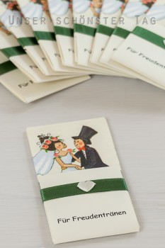 10 Taschentücher Freudentränen Hochzeit TT0006