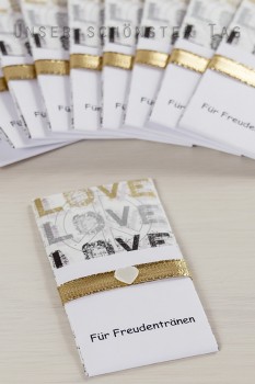 10 Taschentücher Freudentränen Hochzeit TT0021