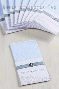 10 Taschentücher Freudentränen Hochzeit TT0030 hellblau