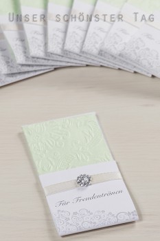 10 Taschentücher Freudentränen Hochzeit TT0039 hellgrün