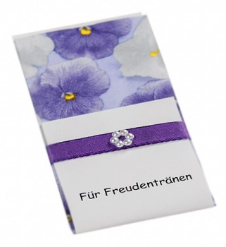 10 Taschentücher Freudentränen Hochzeit TT0043 lila