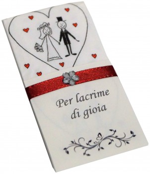 50 fazzoletti - lacrime di gioia - matrimonio - TT0057 Freudentränen italienisch Hochzeit
