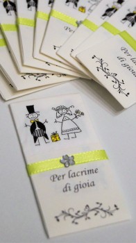 50 fazzoletti - lacrime di gioia - matrimonio - TT0059 Freudentränen italienisch Hochzeit