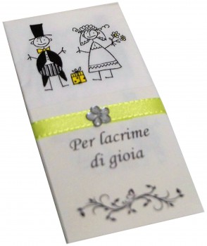 50 fazzoletti - lacrime di gioia - matrimonio - TT0059 Freudentränen italienisch Hochzeit
