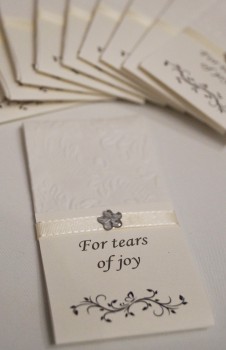 50 handkerchiefs tears of joy wedding TT0060 Freudentränen englisch Hochzeit