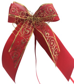 Weihnachtsschleifen Schleifen Geschenke Weihnachten WS1810 im 10er Set - rot, gold