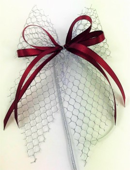 Weihnachtsschleifen Schleifen Geschenke Weihnachten WS1820 im 10er Set - silber, bordeaux