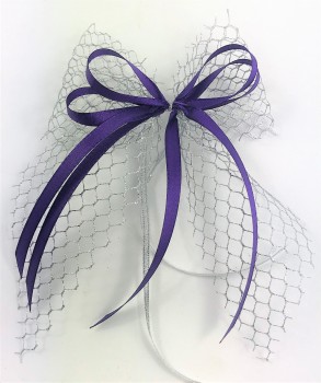 Weihnachtsschleifen Schleifen Geschenke Weihnachten WS1821 im 10er Set - silber, lila