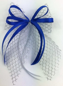 Weihnachtsschleifen Schleifen Geschenke Weihnachten WS1822 im 10er Set - silber, blau