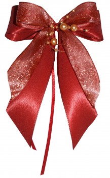 Weihnachtsschleifen Schleifen Geschenke Weihnachten WS1940 im 10er Set - bordeaux, rot, gold
