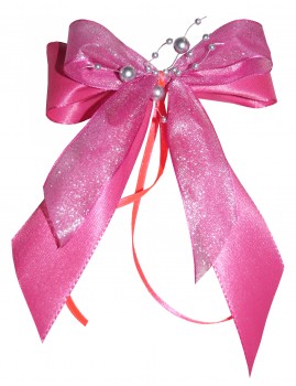 Weihnachtsschleifen Schleifen Geschenke Weihnachten WS1946 im 10er Set - pink, silber