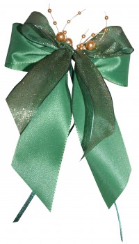 Weihnachtsschleifen Schleifen Geschenke Weihnachten WS1948 im 10er Set - grün, gold