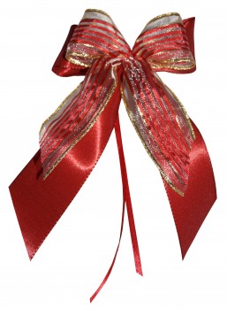 Weihnachtsschleifen Schleifen Geschenke Weihnachten WS1958 im 10er Set - bordeaux, rot, gold