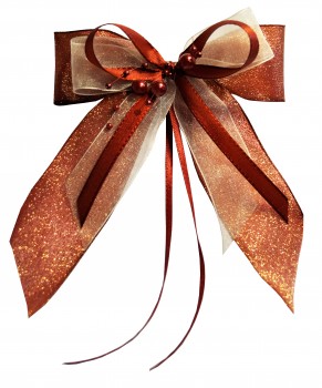 Weihnachtsschleifen Schleifen Geschenke Weihnachten WS1977 im 10er Set - bordeaux, rot, gold